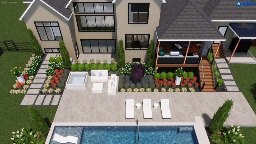 Back Landscape by House