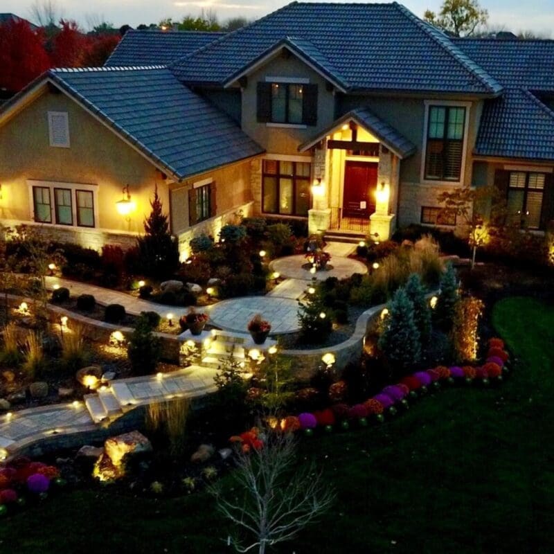 Lighting 2 Story House Design Kansas City